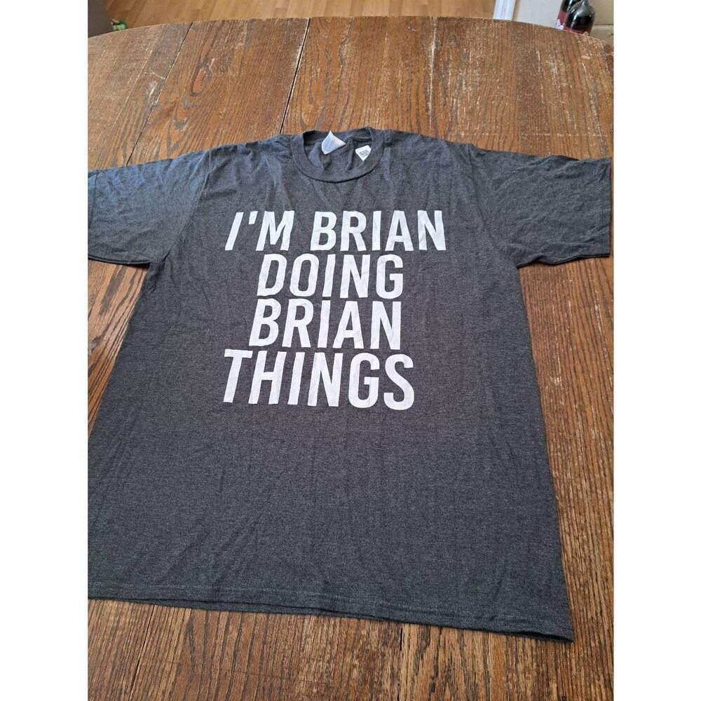New Large Grey White Brian Short Sleeve Cotton Pullover Tee Tshirt Shirt